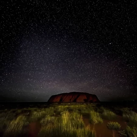 Red Centre Night sky over Uluru Tourism NT-Sean Scott 127349-56
